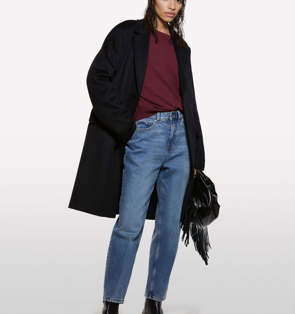 Jean bleu coupe mom style 69 - jeans mom et boyfriend pour femme - Bleu | Sisley image number 1